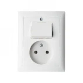 Berker 6143668989 combinatie zonder randaarde s.1 polarwit