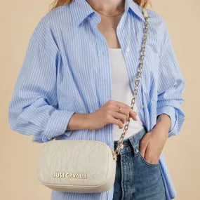 Just Cavalli Quilted White Crossbody bag