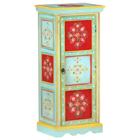 Medina Hoge kast handgeschilderd 40x30x90 cm massief mangohout